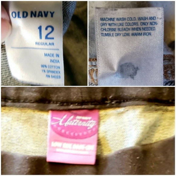 2 maternity Old Navy pants - jeans & black trousers - Picture 5 of 12